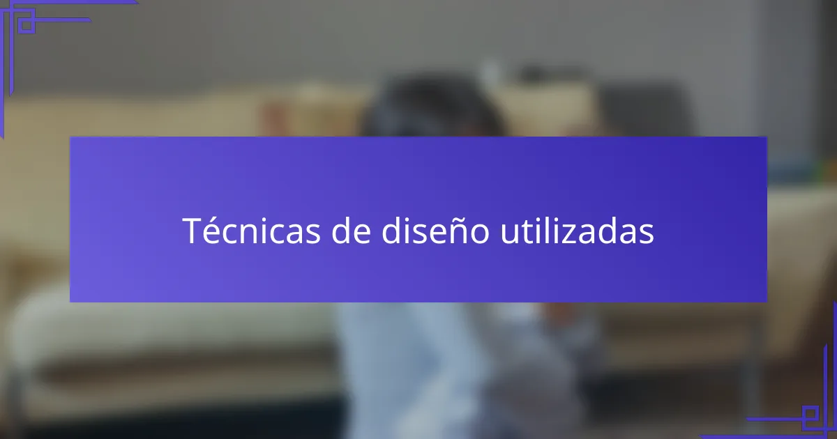 Técnicas de diseño utilizadas